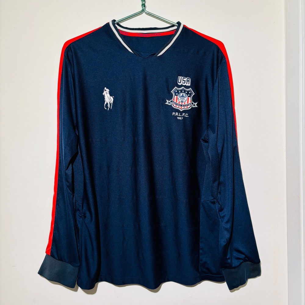 Polo Sport Ralph Lauren USA Navy Blue‎ Performance Jersey PRLFC 1967 Big Pony